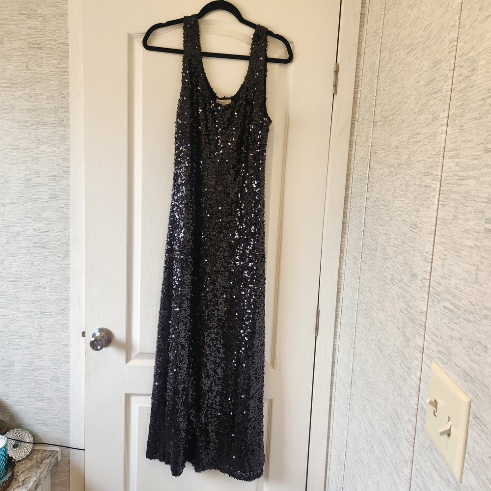 Easel Black Sequin Dress Size M BNWT